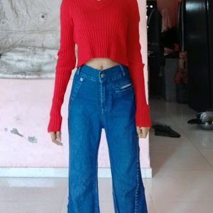 Side Cut Bootcut Jeans 👖