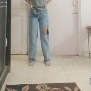 High Waist Straight Jeans