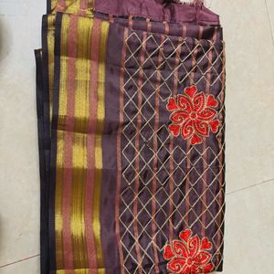 new soft saree rose design