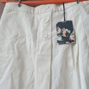 White Denim Skirt