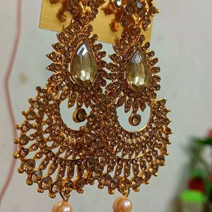 Gold Long Earring