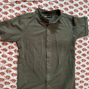 Zara Olive Green Shirt