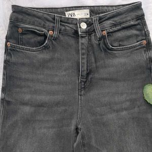 Zara Charcoal Straight Jeans 26