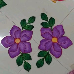 Floral Ready Rangoli Pack Of 2 Flowers