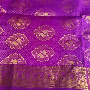 Magents Pink Pure Kanchi Pattu Saree