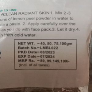 Face Pack Powder