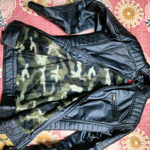 Leather Look Jacket Only One Time Wear