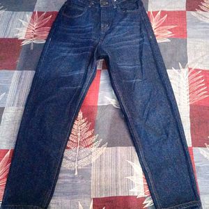 Women Mom Jeans Blue Stylish Western