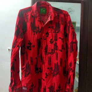 Shirt  38* Size Red Colour and Black Design