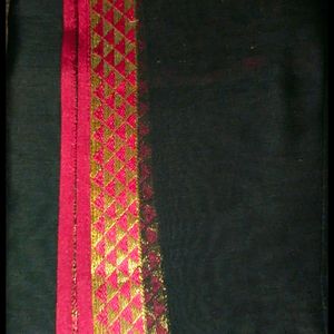 "Black Cotton Saree"