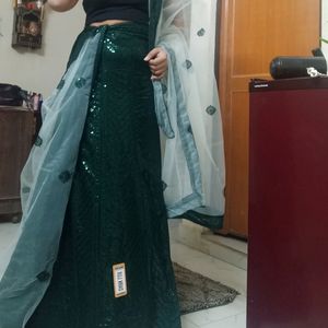 Dark Green Lehenga