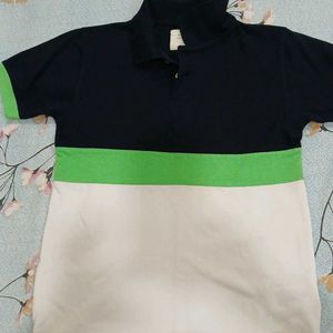 Cherry  Crumble Collar Tshirt  For 10-12 Yrs