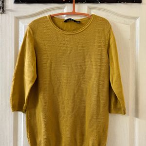 Fig Yellow Knitted Sweatshirt