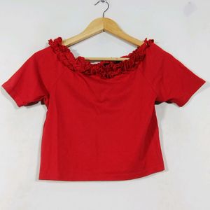 Calgari Red Crop Top (Women)