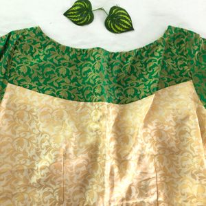 Cream&Green Back Open Blouse (Women’s)