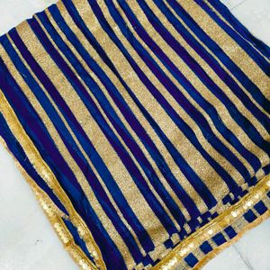 Blue And Golden Dupatta💙