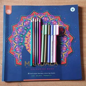 Colouring Book And Colours Set