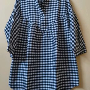 Black And White Checked Tunic