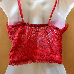 Red Padded Brallette Top