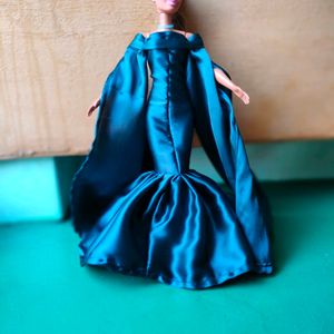 Princess Dress For Barbie Doll Emorald