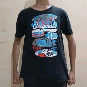 Black Printed Tshirt For Dailywear