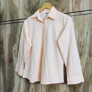 Peach Colour Cotton Shirt Size-36