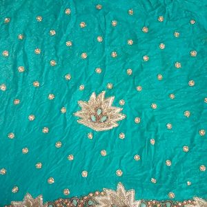 Heavy work Bridal Wear Saree used twice.