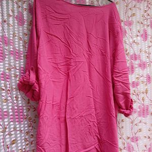 Rose Pink Cotton  3XL Beautiful Top