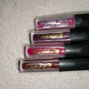 Multicolour Matte Liquid Lipstick 4 Pices In Pack