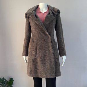 Fluffy Brown Wrap Coat