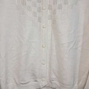 Off White Cottagecore Cardigan