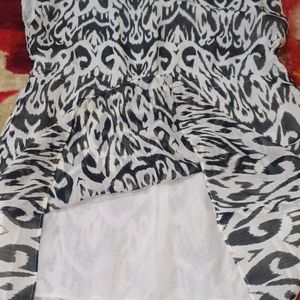 Olivia Brand Black & White Printed Dress