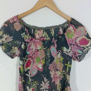 Black Printed Casual top (Women)