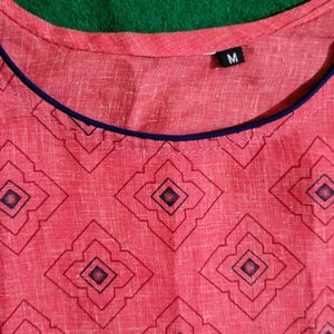 Coral Pink Kurta For Women ✅