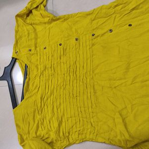 Daily Wear Yellow Colored Kurti