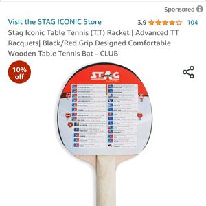 STAG ICONIC Club Table Tennis Rackets