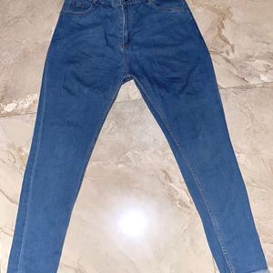 High Waist Blue Jeans