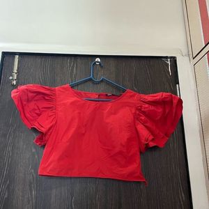 Zara Butterfly Sleeves Top