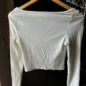 Urbanic White Ribbed Top