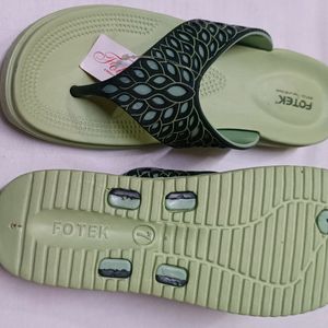 Green Rainy Season Flat Slipper