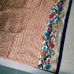 Beautiful multi colour banarasi silk saree