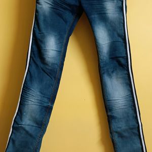 Blue Slim And Stretchable Jeans For Boys