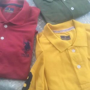 Multicoloured Cotton Blend Polos For Men Combo