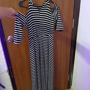 Zebra Off shoulder Dress