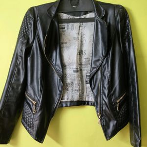 Black Biker Leather Jacket