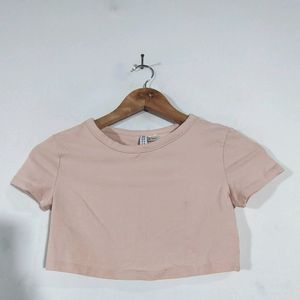 H&M Pink Crop Tee