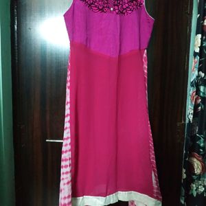 Sleeveless Partywear Dress With Inner