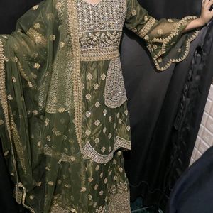 Embroidery Green Lehenga Choli