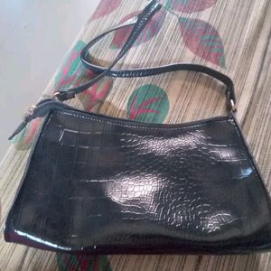 Black Sling Bag Cute Leather