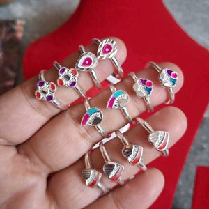 Beautiful Pure Silver Adjustable Toe Rings